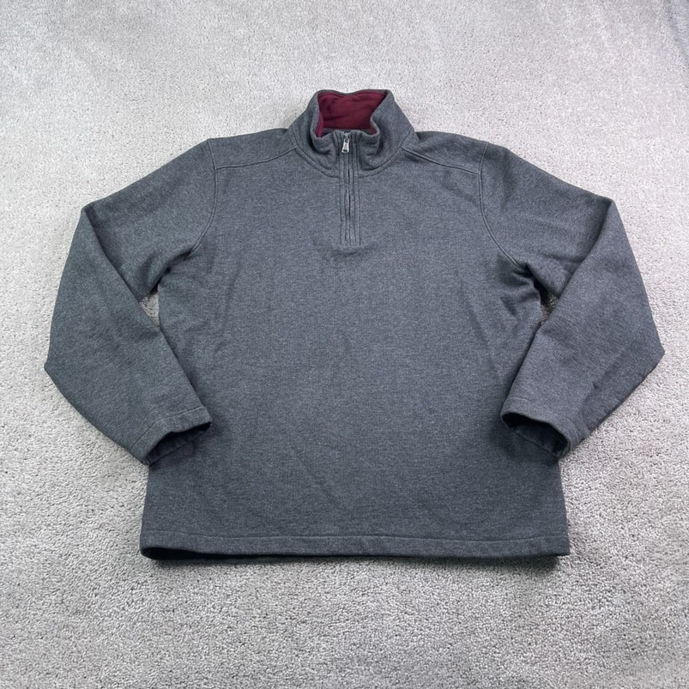 Bonobos Sweater Mens Medium Grey Stretch Cotton Quarter Zip Pullover‎ Sweatshirt